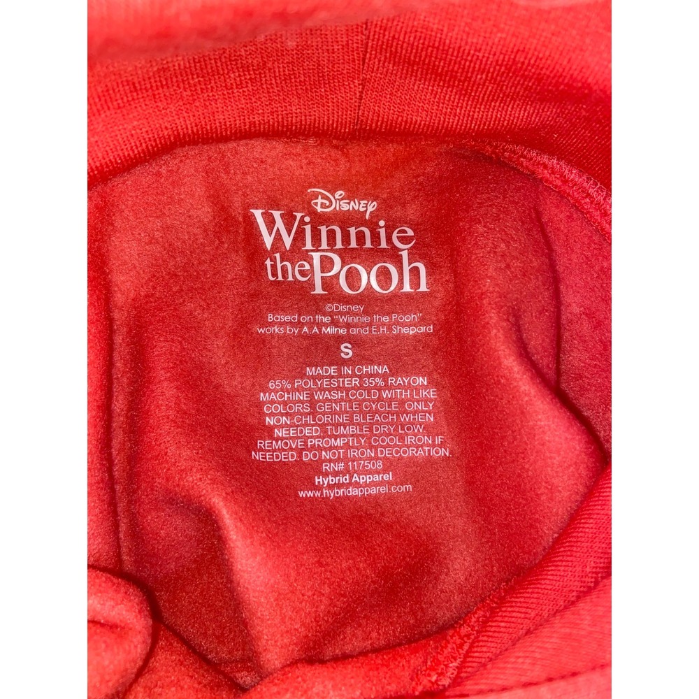 Disney Winnie the Pooh Cozy Graphic Hoodie Coral Pink Varsity Sweatshirt Women S - Picture 4 of 4